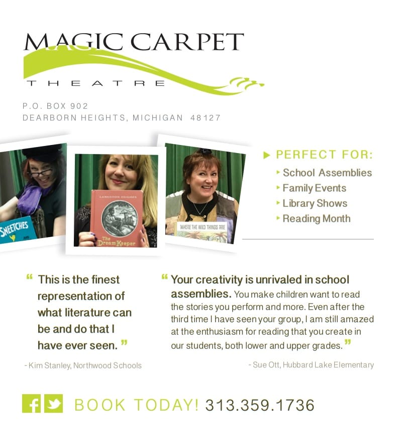 Dearborn’s MAGIC CARPET THEATRE will be at Detroit Bookfest 2019! - MagicCarpet1