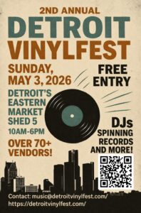 Vendor Info for Detroit Vinylfest 2026 Image 1 Printable Flyer for Detroit Vinylfest 2026