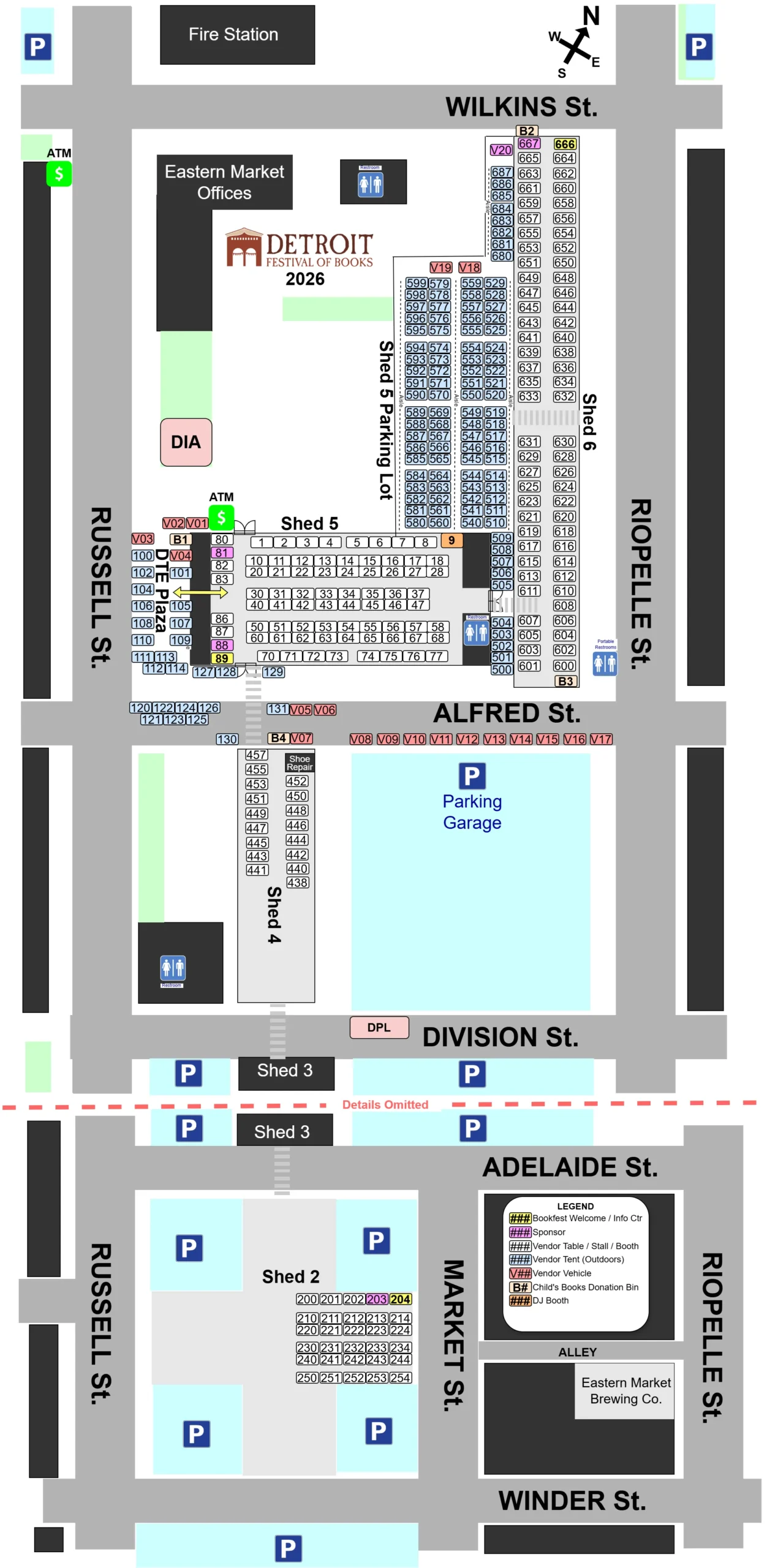 2026 Vendor Map Image 1 2026 Vendor Map - DetroitBookfestMap 2026 07 06a scaled